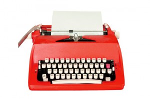 red typewriter